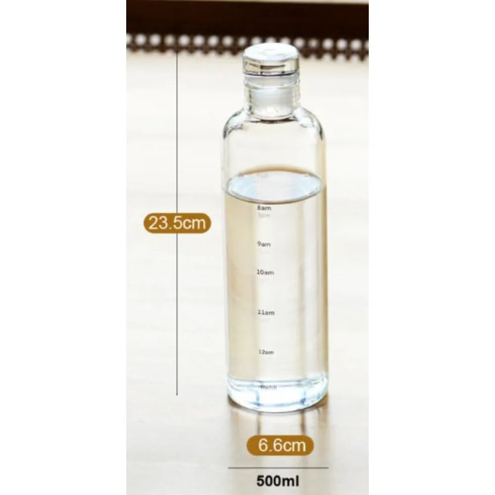 Glass Tumbler Drinking Bottle with Glass Lids Glass Water Bottles,  Tall Clear Drinking Glasses For All Purpose Tumblers (Blue)