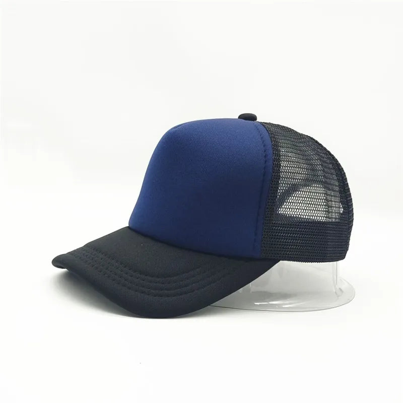 Unisex Cheaper 5 Panel Trucker Hat For Adult Summer Net Baseball Cap Men Women Blank Mesh tentacle Sun Hat Visor