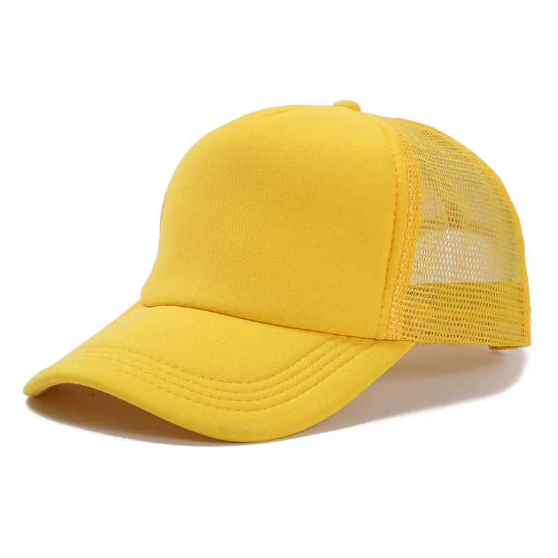 Unisex Cheaper 5 Panel Trucker Hat For Adult Summer Net Baseball Cap Men Women Blank Mesh tentacle Sun Hat Visor
