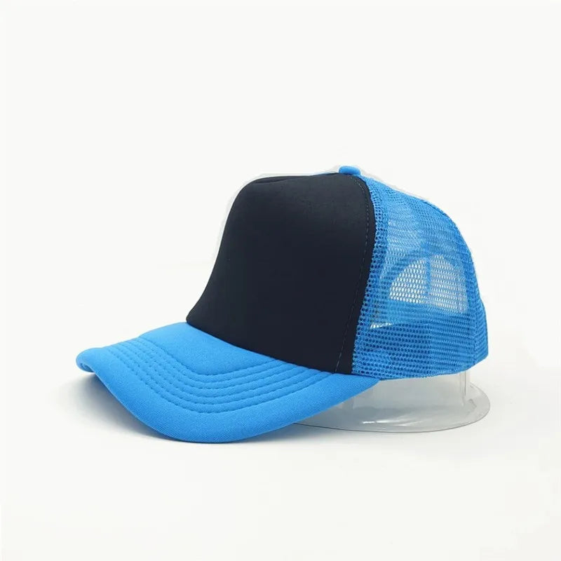 Unisex Cheaper 5 Panel Trucker Hat For Adult Summer Net Baseball Cap Men Women Blank Mesh tentacle Sun Hat Visor