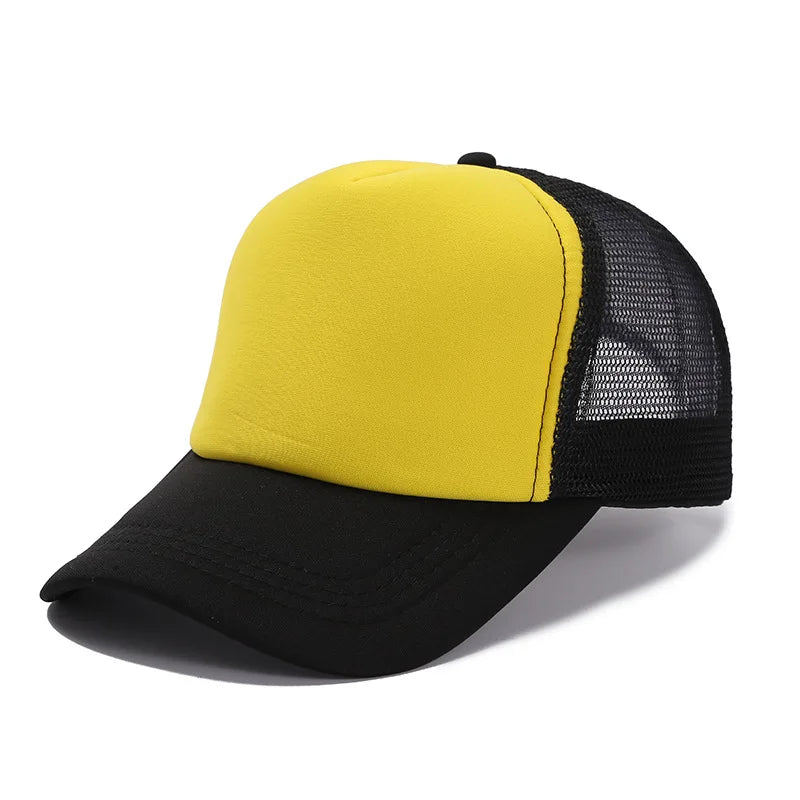 Unisex Cheaper 5 Panel Trucker Hat For Adult Summer Net Baseball Cap Men Women Blank Mesh tentacle Sun Hat Visor
