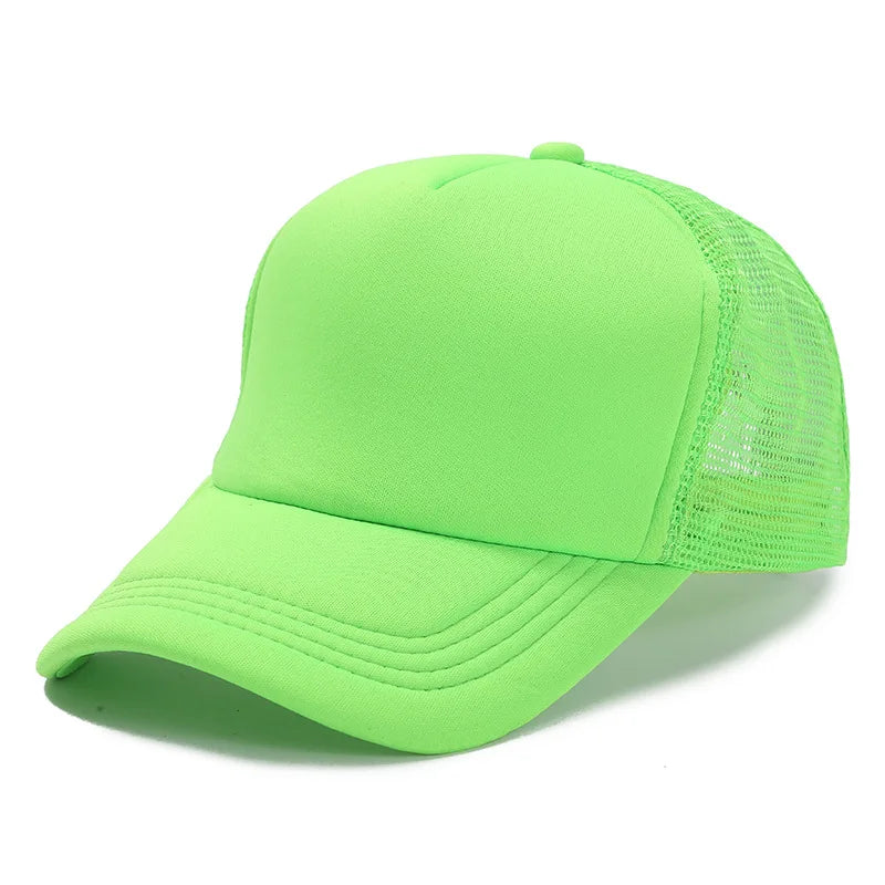 Unisex Cheaper 5 Panel Trucker Hat For Adult Summer Net Baseball Cap Men Women Blank Mesh tentacle Sun Hat Visor