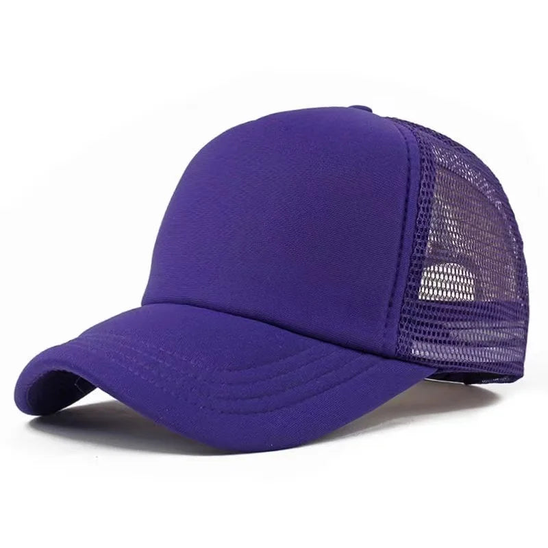 Unisex Cheaper 5 Panel Trucker Hat For Adult Summer Net Baseball Cap Men Women Blank Mesh tentacle Sun Hat Visor