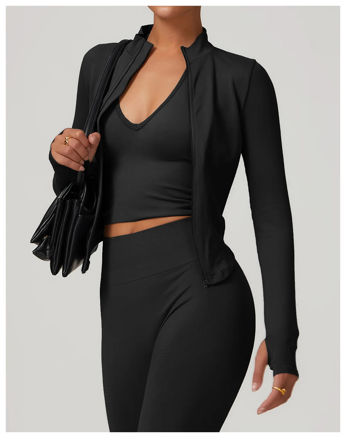 Zipper Women Crop Tops Yoga T-shirts Solid Sports Top Long Sleeve Running Shirts Sexy Quick Dry Fitness Jacket Gym Sport Wear