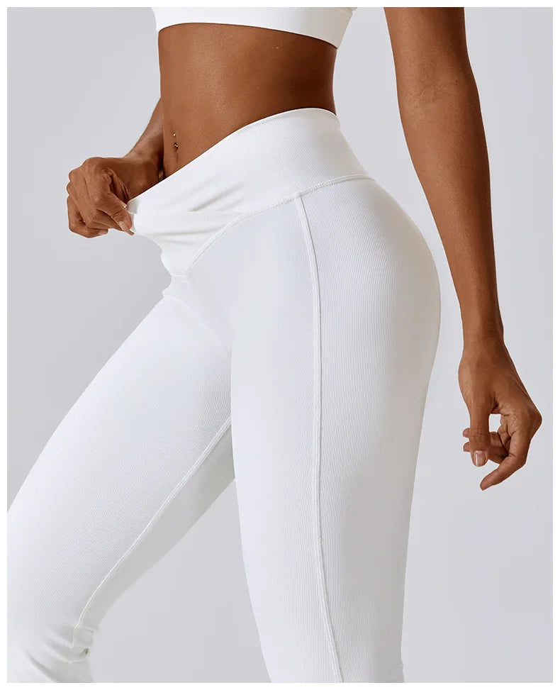 Flare Leggings Yoga Pants Women High Waist Wide Leg Pants Women Gym Workout Fitness Sports Flared Pant Latin Dance Trousers