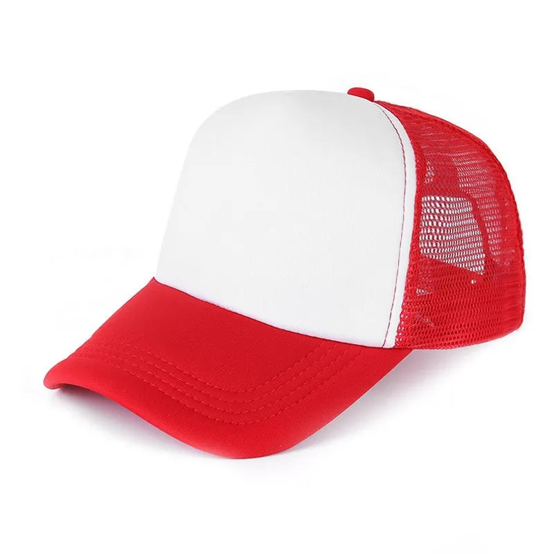 Unisex Cheaper 5 Panel Trucker Hat For Adult Summer Net Baseball Cap Men Women Blank Mesh tentacle Sun Hat Visor