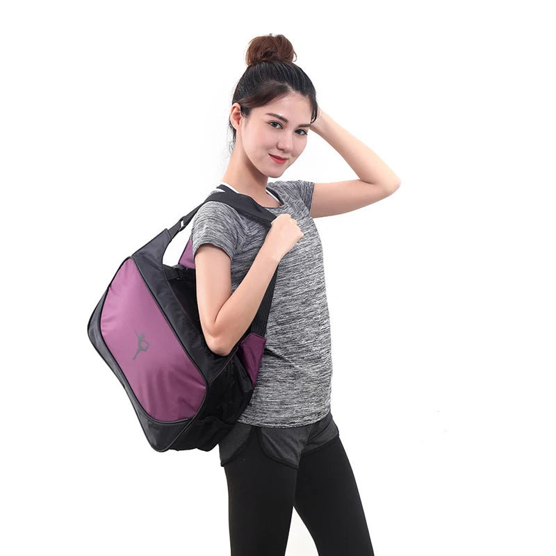 Fitness Backpack Large Capacity Casual Travel Bag Adjustable Shoulder Strap Waterproof Sports Pilates Bag Without Yoga Mat