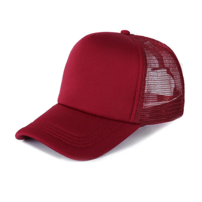 Unisex Cheaper 5 Panel Trucker Hat For Adult Summer Net Baseball Cap Men Women Blank Mesh tentacle Sun Hat Visor