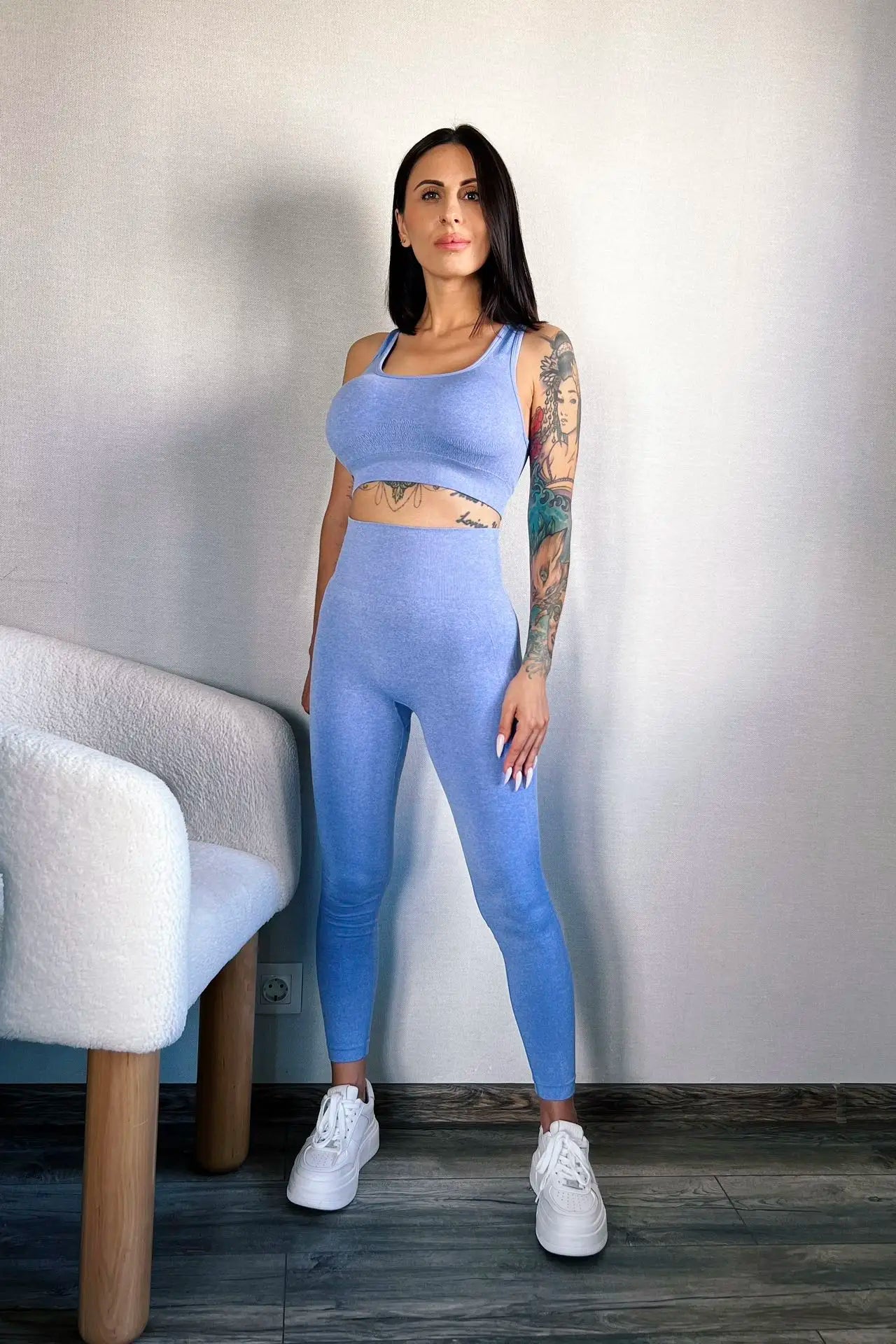 Mileegirl 2pcs Sport Sets Women Gym, Push Up Yoga Pants, Hollow Back Gym Fitness Bra, Workout Leggings, Seamless Tights Sets