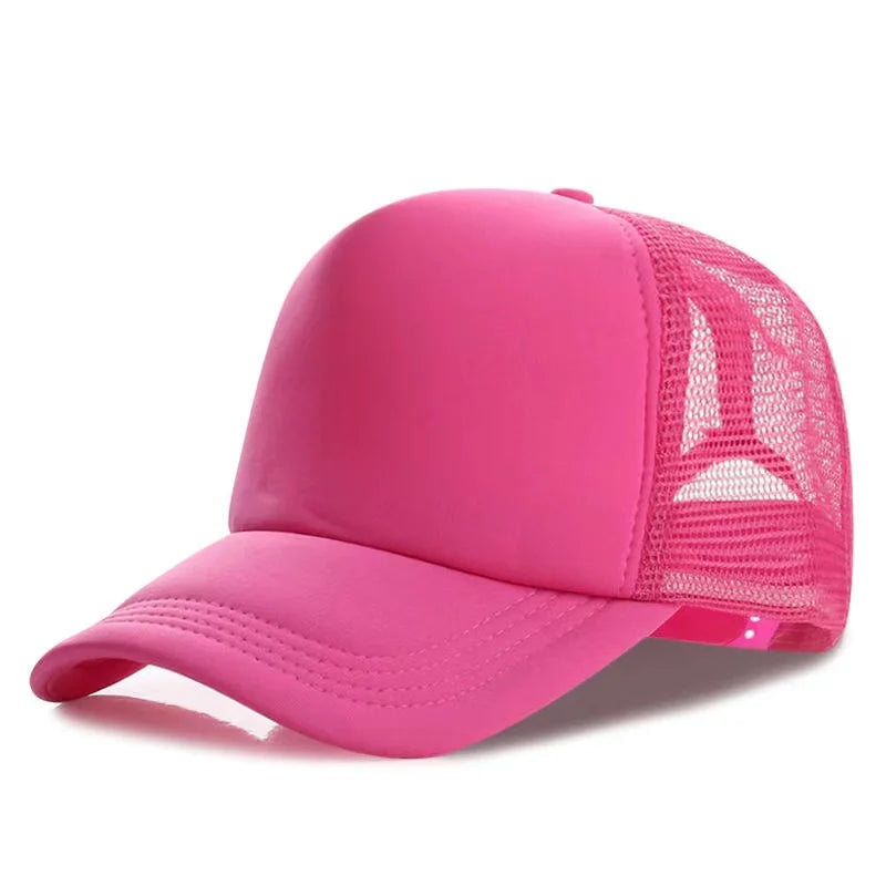 Unisex Cheaper 5 Panel Trucker Hat For Adult Summer Net Baseball Cap Men Women Blank Mesh tentacle Sun Hat Visor