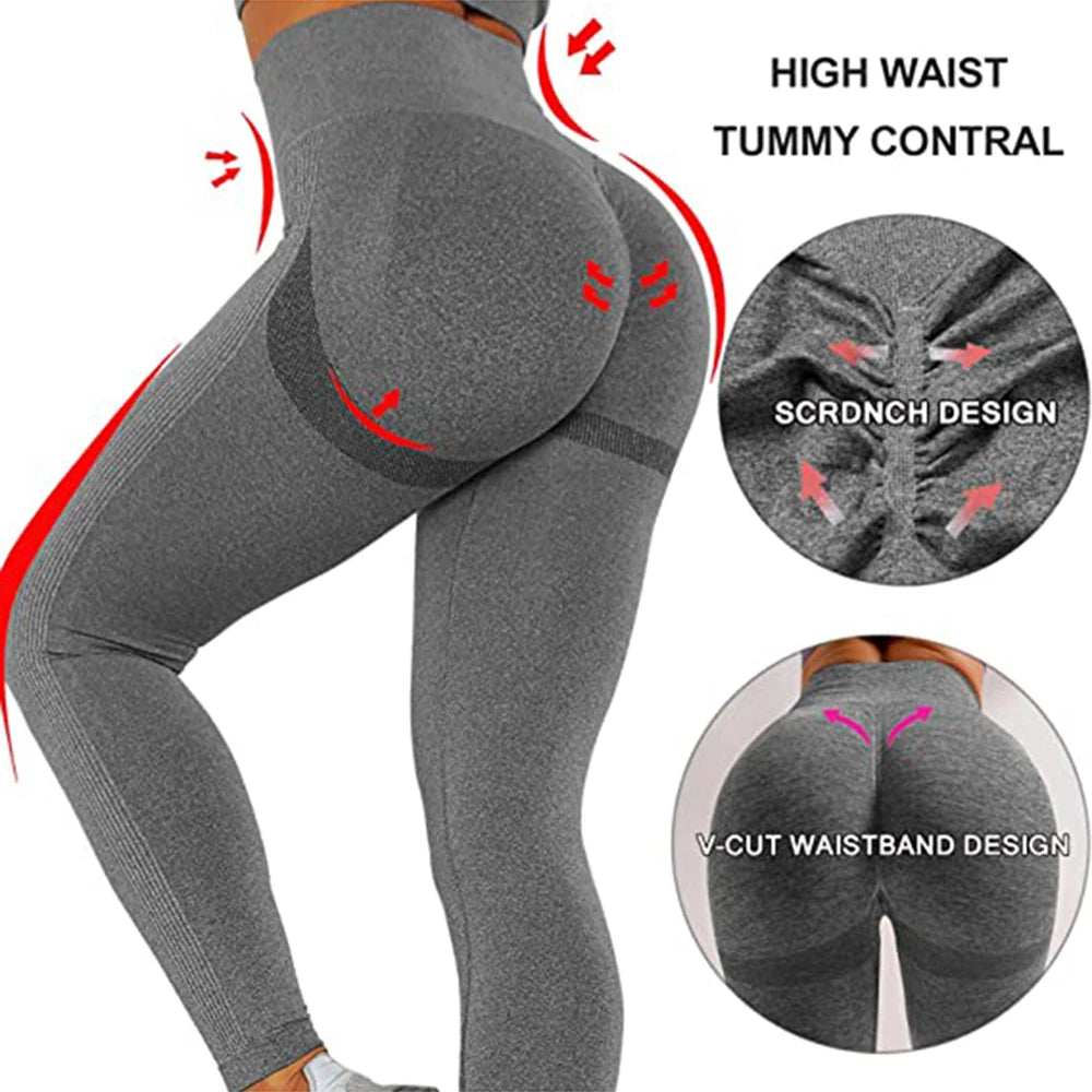 FITTOO Peach Buttocks Leggings Women's Smile Contour Scrunch Butt Yoga Pants Fitness Athletic Gym Female Clothing Sport Tights