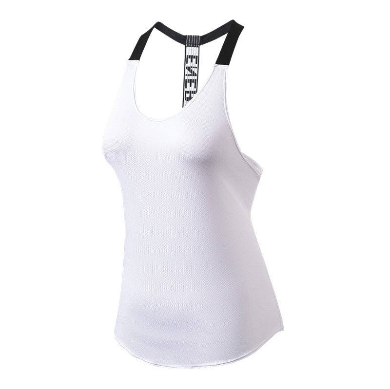 Fitness Top Women Breathable Gym Workout Tank Top Sexy Backless Sport T Shirt Women Running Shirt Sportwear